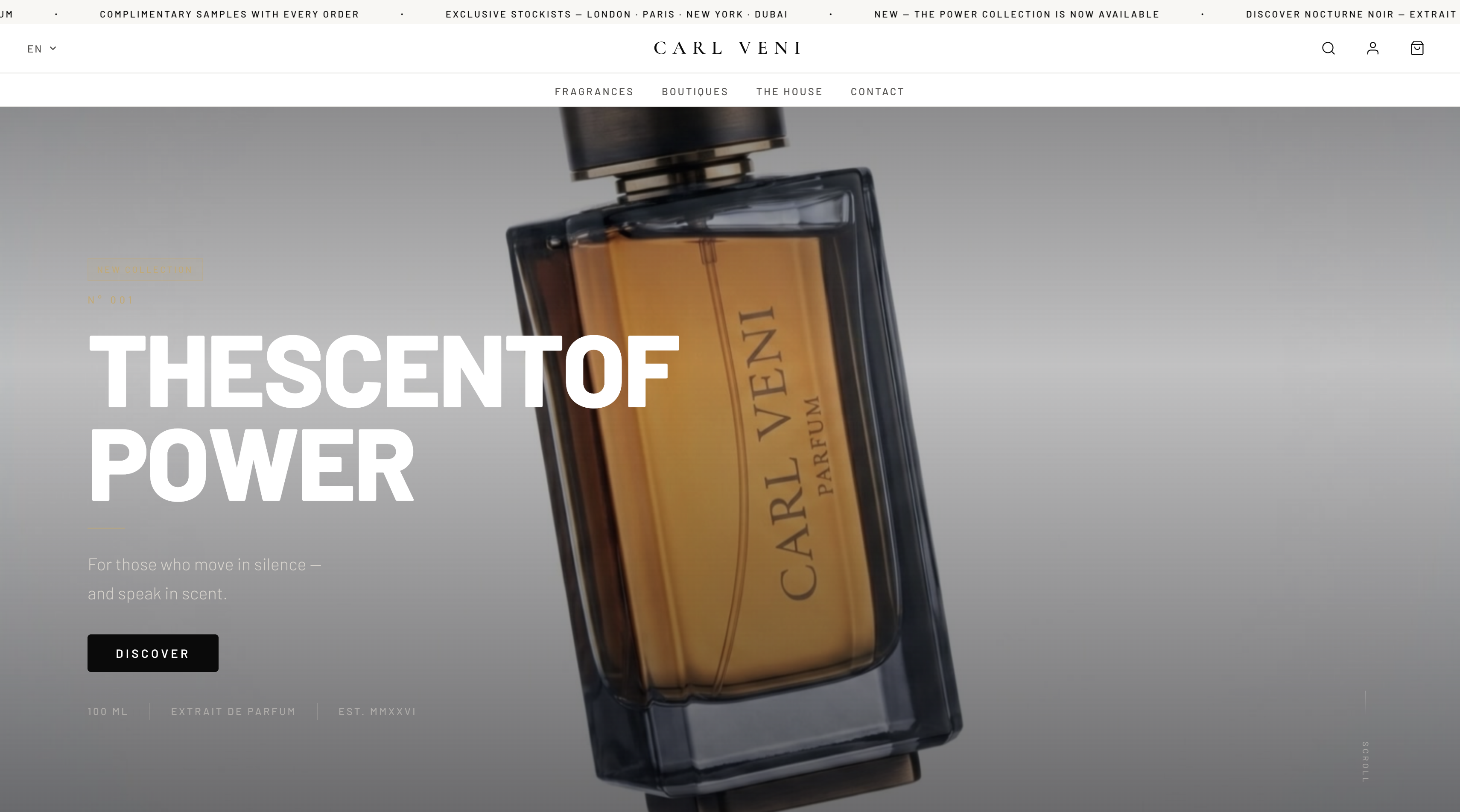 Carl Veni — Perfume de lujo